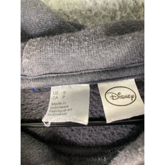 Disney Vintage Black Hoodie Unisex Small Pullover with Spellout Logo - Picture 4 of 9